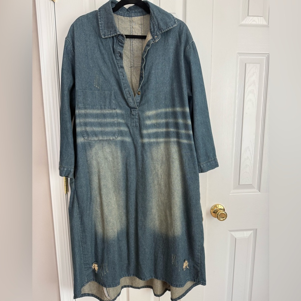 Chic Long Sleeve Denim Dress